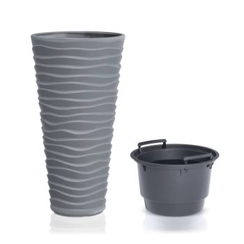 Saksija Sand Slim 30x52 - Kameno siva