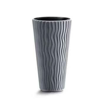 Saksija Sandy Slim 40x71 - Kameno siva