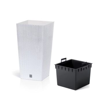 Saksija Rato Square 29x29x55 - Bela