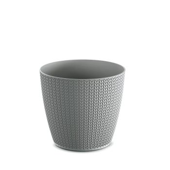 Saksija Wheaty 13 Cm - Siva