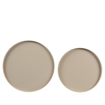 Metalna okrugla tacna - sand