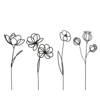 Metalna dekoracija cvet 70 cm - outdoor