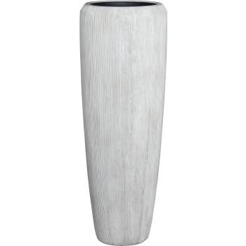 Saksija Polystone Grebana 34x97cm Krem