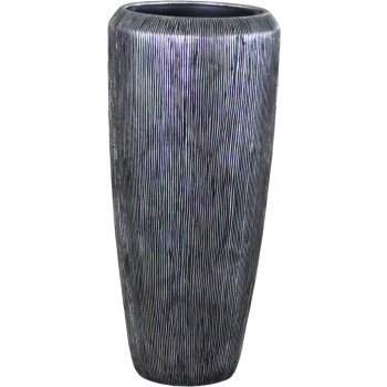 Saksija Polystone Grebana 34x75 Cm Srebrna