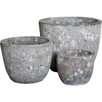 Saksija Sandblast Antik 30x24cm Pesak Bela