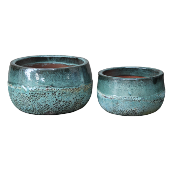 Saksija Antik 22x17cm Žad Zelena