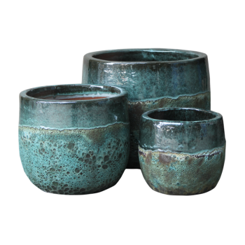 Saksija Antik 21x19cm Žad Zelena