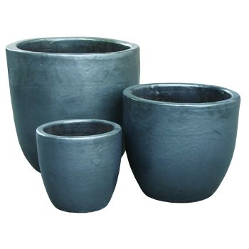 Saksija keramika 31cm Antracit