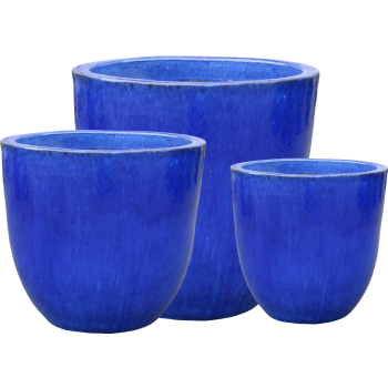 Saksija keramika 25cm Plava