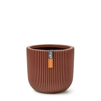 Saksija Okrugla Groove 17x15 Vino Crvena