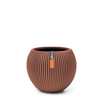 Saksija Okrugla Groove 18x15 Vino Crvena