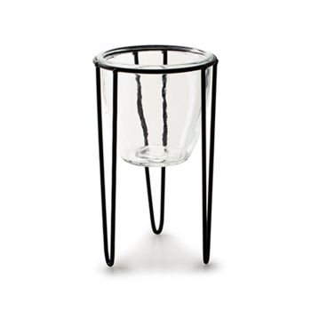 Vaza sa metalnim stalkom Timon 11x10 cm