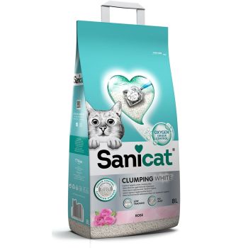 Sanicat Clumping White Rose 8 l