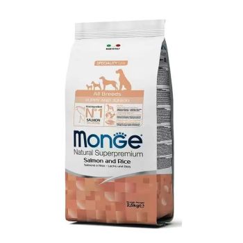 Monge All Breeds Puppy Losos/Riža 2.5kg