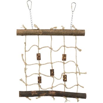 Penjalica Za Papagaje Od Kanapa I Drveta 27x24cm