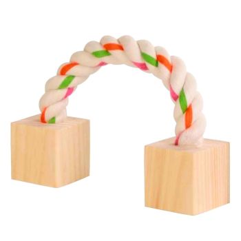 Drvena Kocka Sa Užetom Za Glodare 20cm