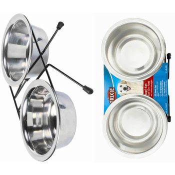 2 Rostfraj Činije Sa Držačima 0,45l/12cm