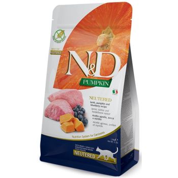 N&D Pumpkin Cat Neutered Lamb&Blueberry 1.5 kg