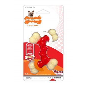 Nylabone - Ec Igracka Dupla-Kost Ukus Slanina XS