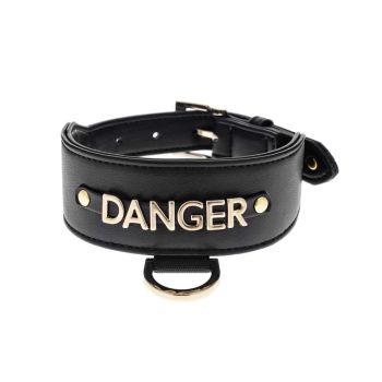 Premium - Ogrlica Danger Greyhound S Crna 4.5X32-42 cm